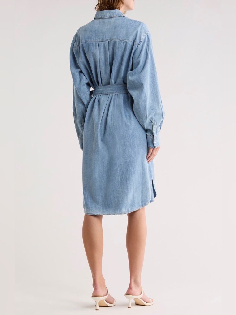 James Perse 100% cotton Denim Shirt Dress NWT - Picture 3 of 4